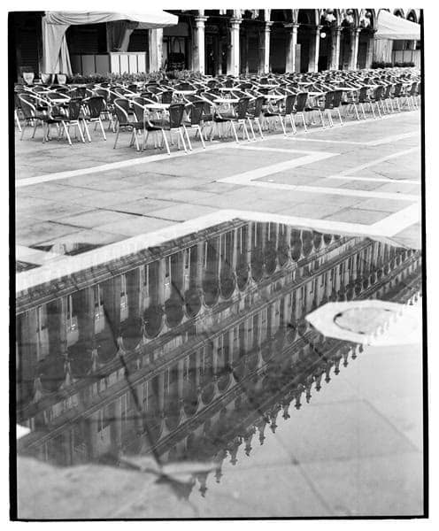 Piazza San Marco, Puddle with Reflection of the Old Procuration