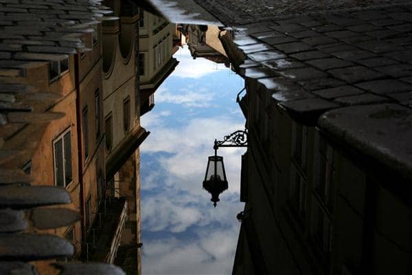 Reflection of the Street Lamp