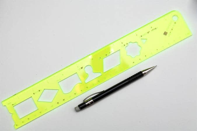 User Flow Stencil with Pentel Forte A55 Pencil