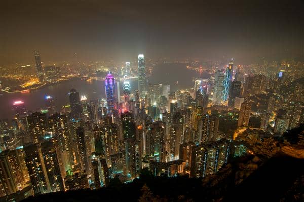 Overview of Hong Kong Island and Kowloon