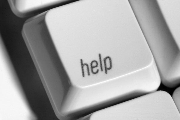 Help key of computer keyboard