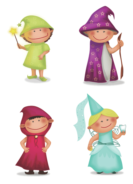 Four fairy tale heros Four fairy tale heros