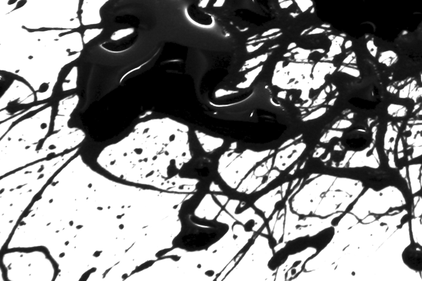 Closeup of Splattered Ink