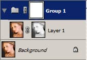 Adding an additional layer mask using a group.