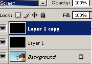 Layer duplicated and blending mode changed to Screen.