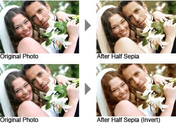 Before and After Half Sepia