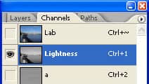 Lightness channel selected
