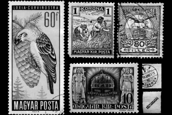 Example of the stamps included in the set