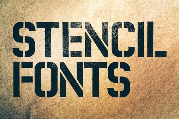 Stencil Fonts Photoshop Brushes
