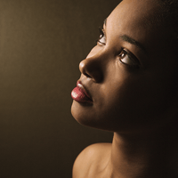 Portrait of serious young woman Portrait of serious young woman
