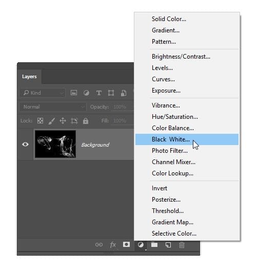 Black and White Adjustment Layer