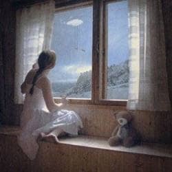 Dreamy Photo Manipulation of a Girl Looking Out a Window