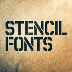 Stencil Fonts Photoshop Brushes