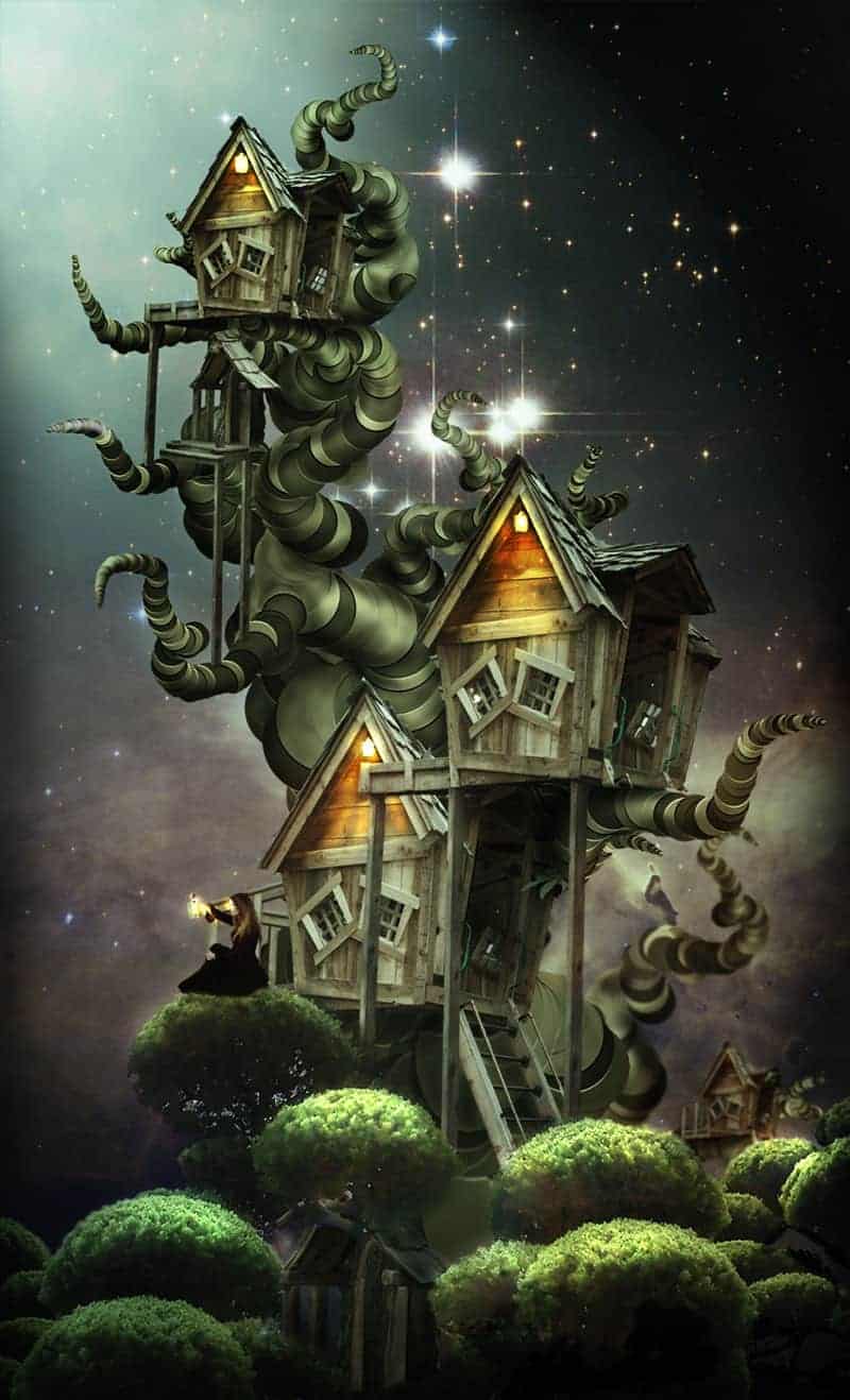 Create an Amazing Surreal-Style Treehouse in Photoshop | Photoshop Tutorials