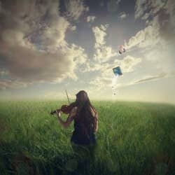 How to Create a Violin Player in a Grassy Landscape