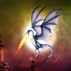 How to Draw a Colorful Fantasy Dragon Battle Scene in Photoshop