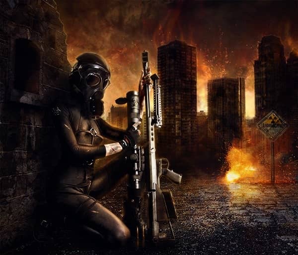 Create a Fiery City War Scene in Photoshop