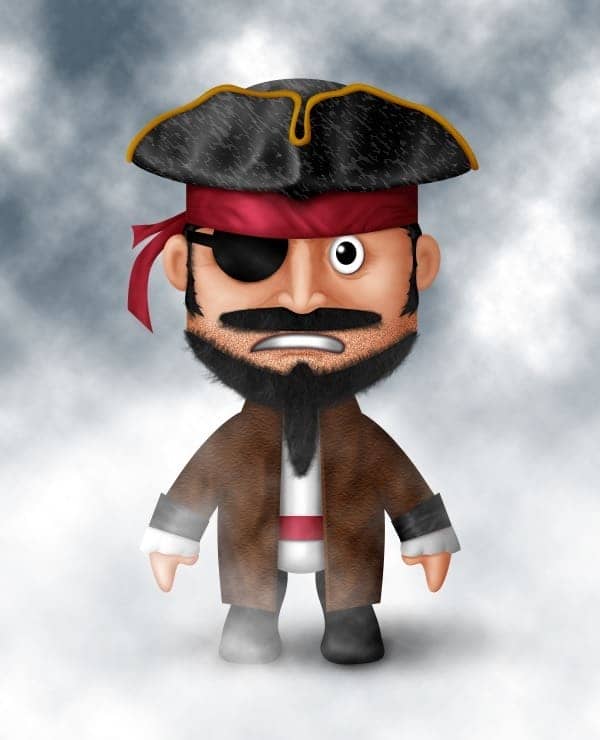 How to Draw a Cute Pirate Character in Photoshop | Photoshop Tutorials
