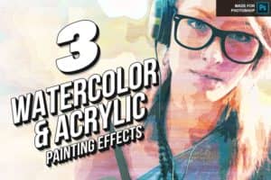 Free Download: 3 Awesome Actions to Create Watercolor and Acrylic Painting Effects