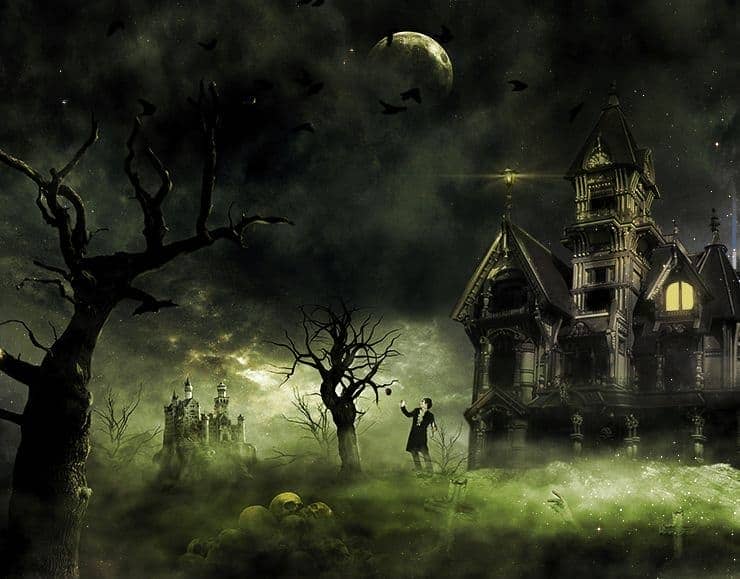 Create This Eerie Haunted House Scene for Halloween