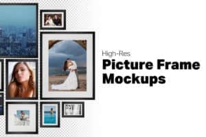 5 Picture Frame Mockups for Photoshop