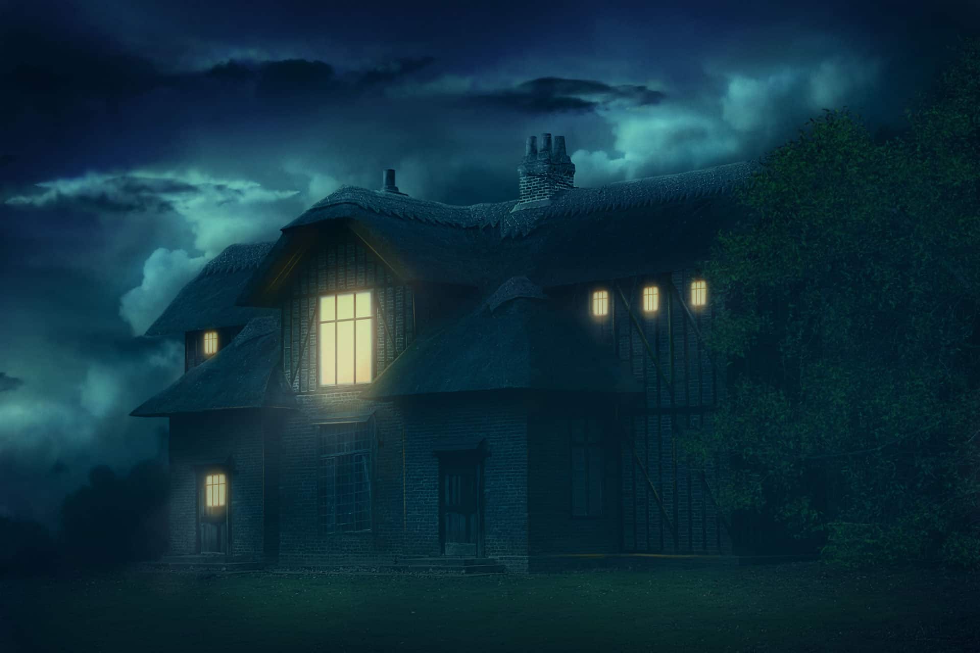 Create Gloomy House Scene in Photoshop | Photoshop Tutorials