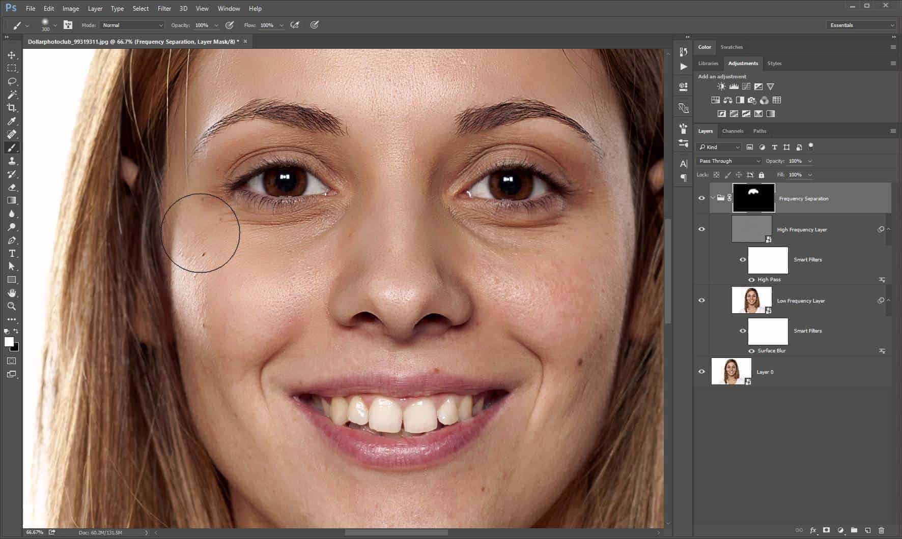 How to Airbrush Skin With Frequency Separation