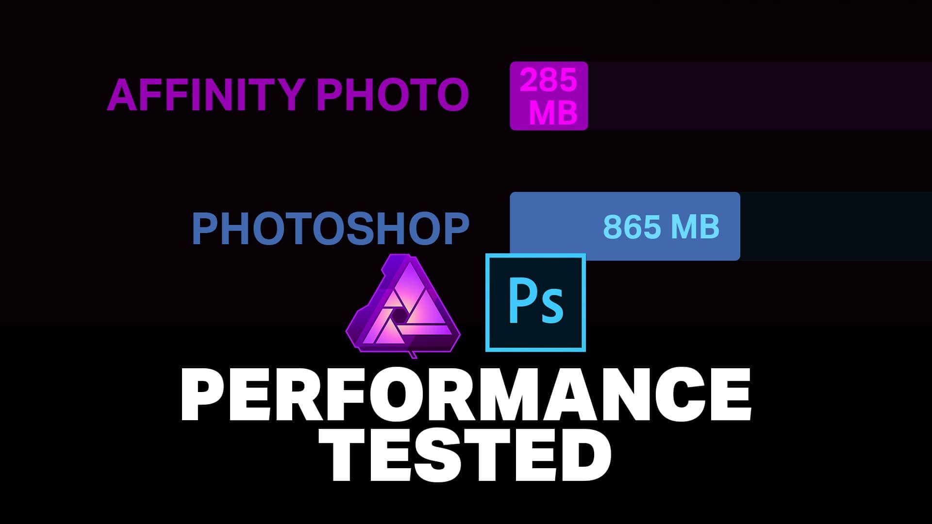 Performance: Affinity Photo vs Photoshop