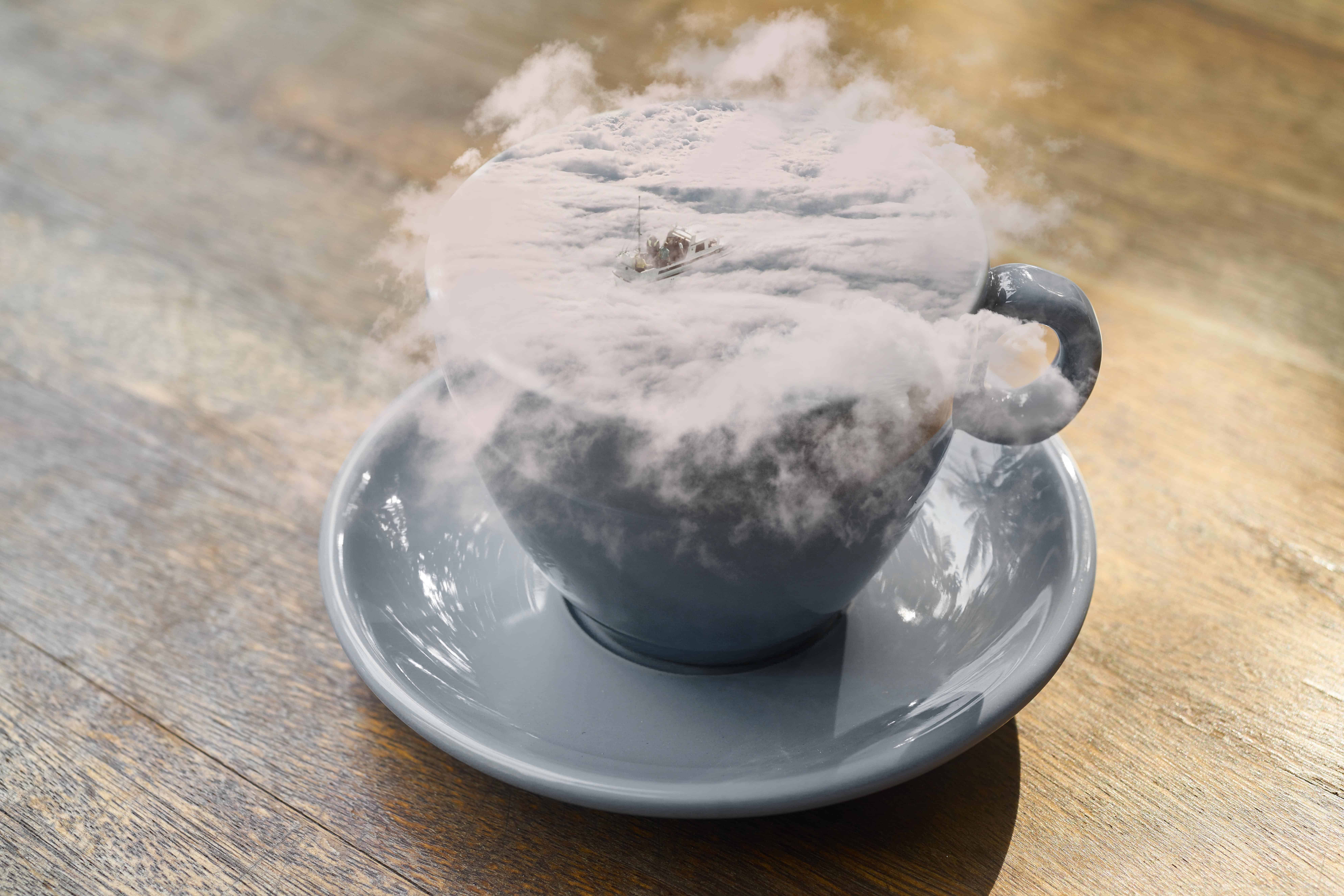 How to create Surreal Photomanipulation Tutorial with Realistic Clouds in Coffee
