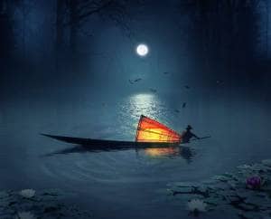 Create a Photo Manipulation of a Fisherman in a Lake