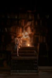 Create a Scene of a Fairy Sitting on a Stack Books in Photoshop