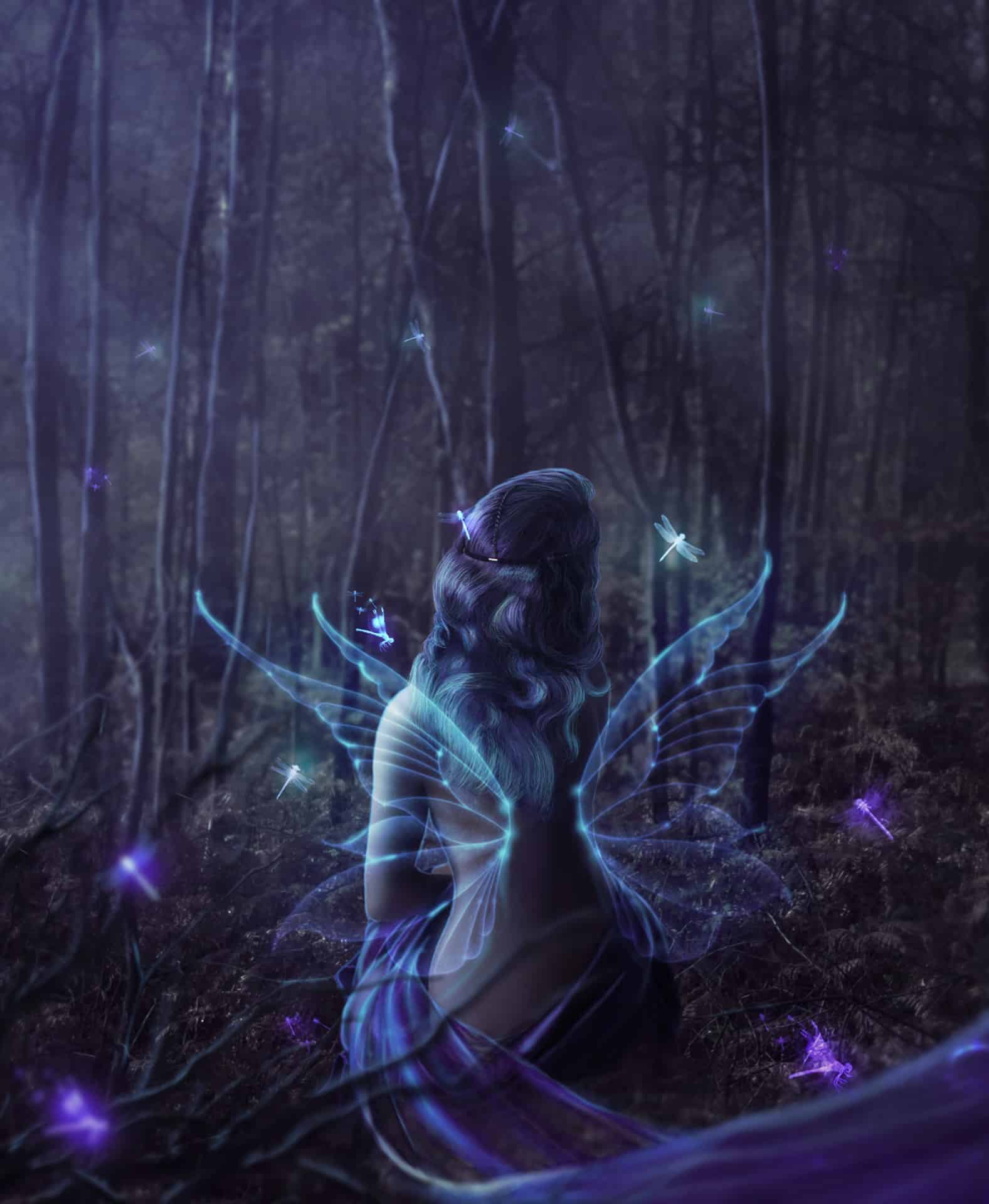 Playing with Glows and Blurs - Fairy in the Woods Photoshop Tutorial