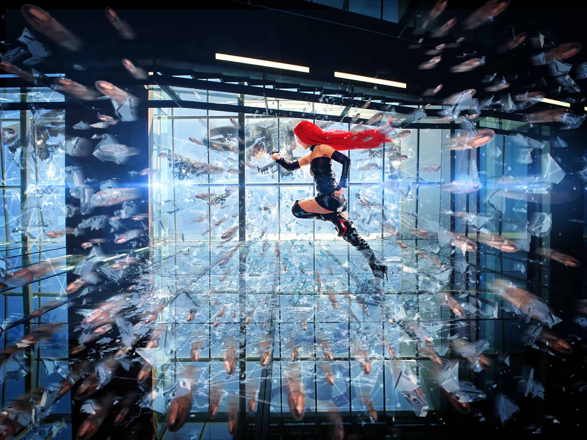 Create an Intense &ldquo;Blade Runner&rdquo; Inspired Composition With Shattered Glass and Bullets