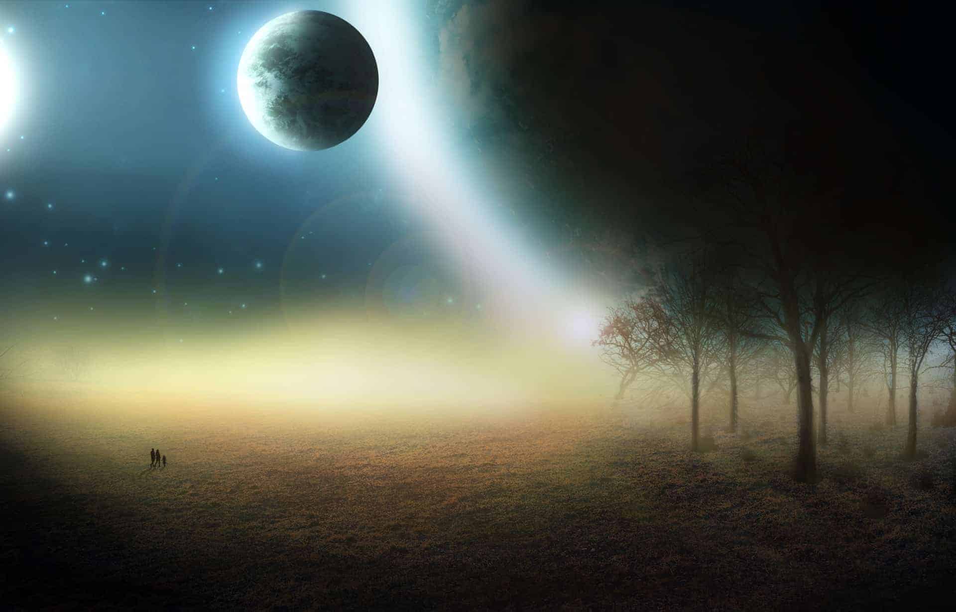 Create a Mysterious Scene with Planets