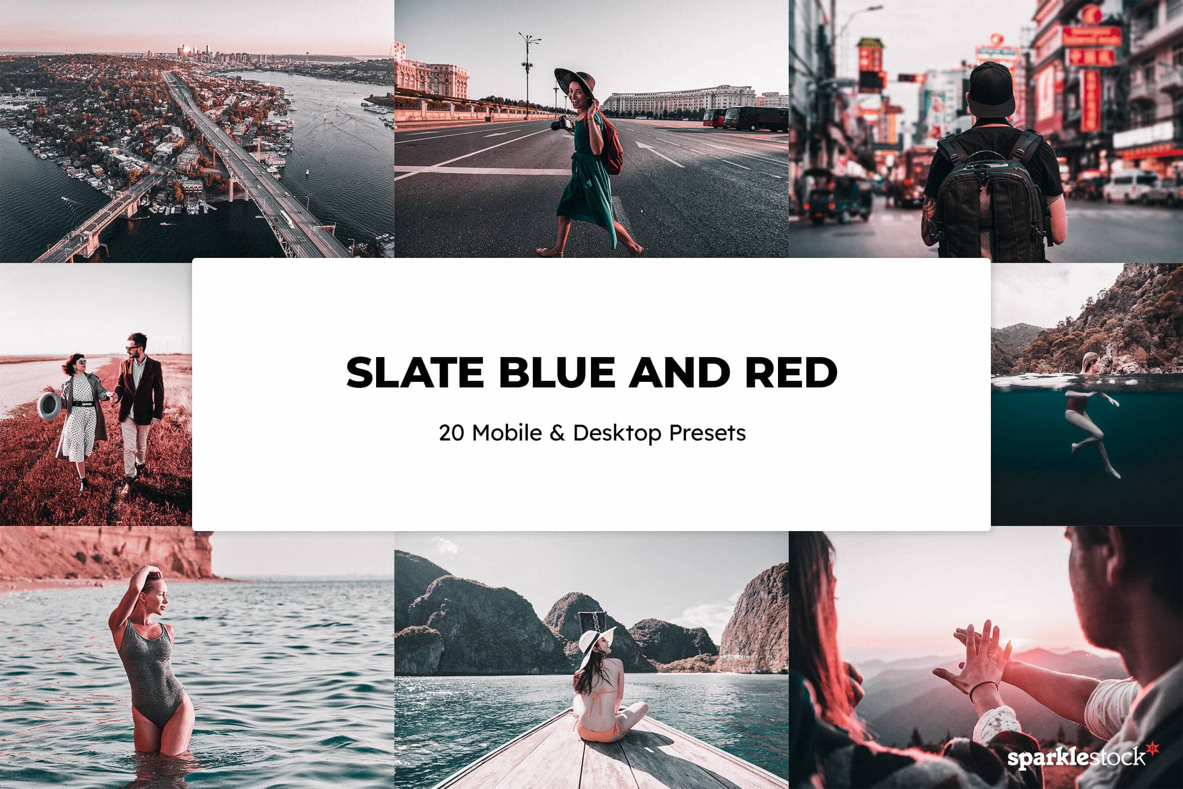 8 Free Slate Blue and Red Lightroom Presets and LUTs