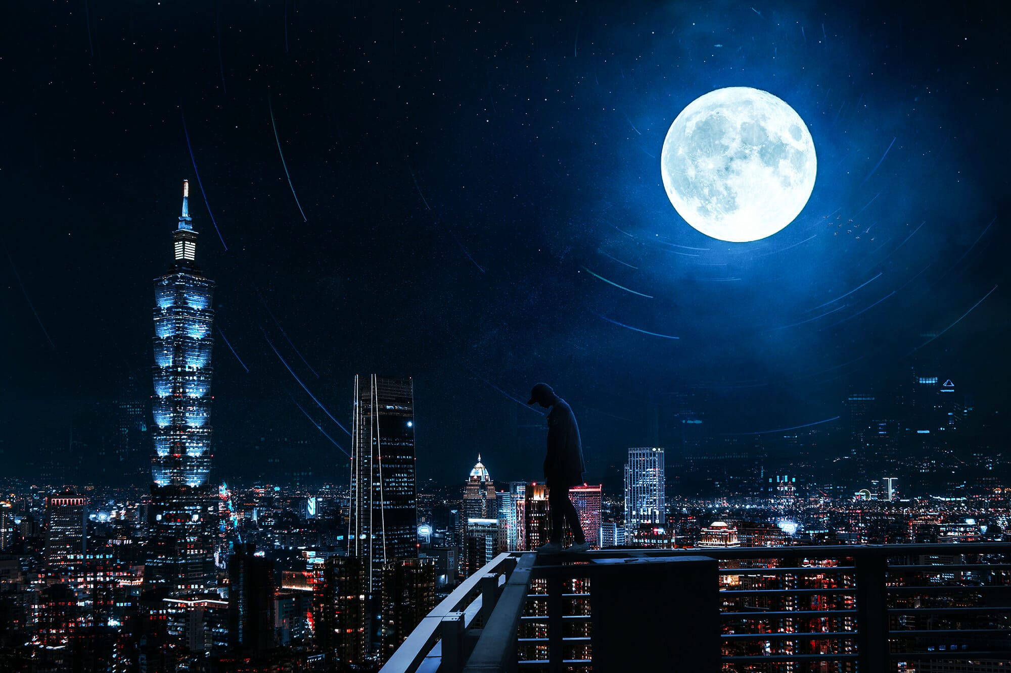 Create an Urban Rooftop Scene in Photoshop