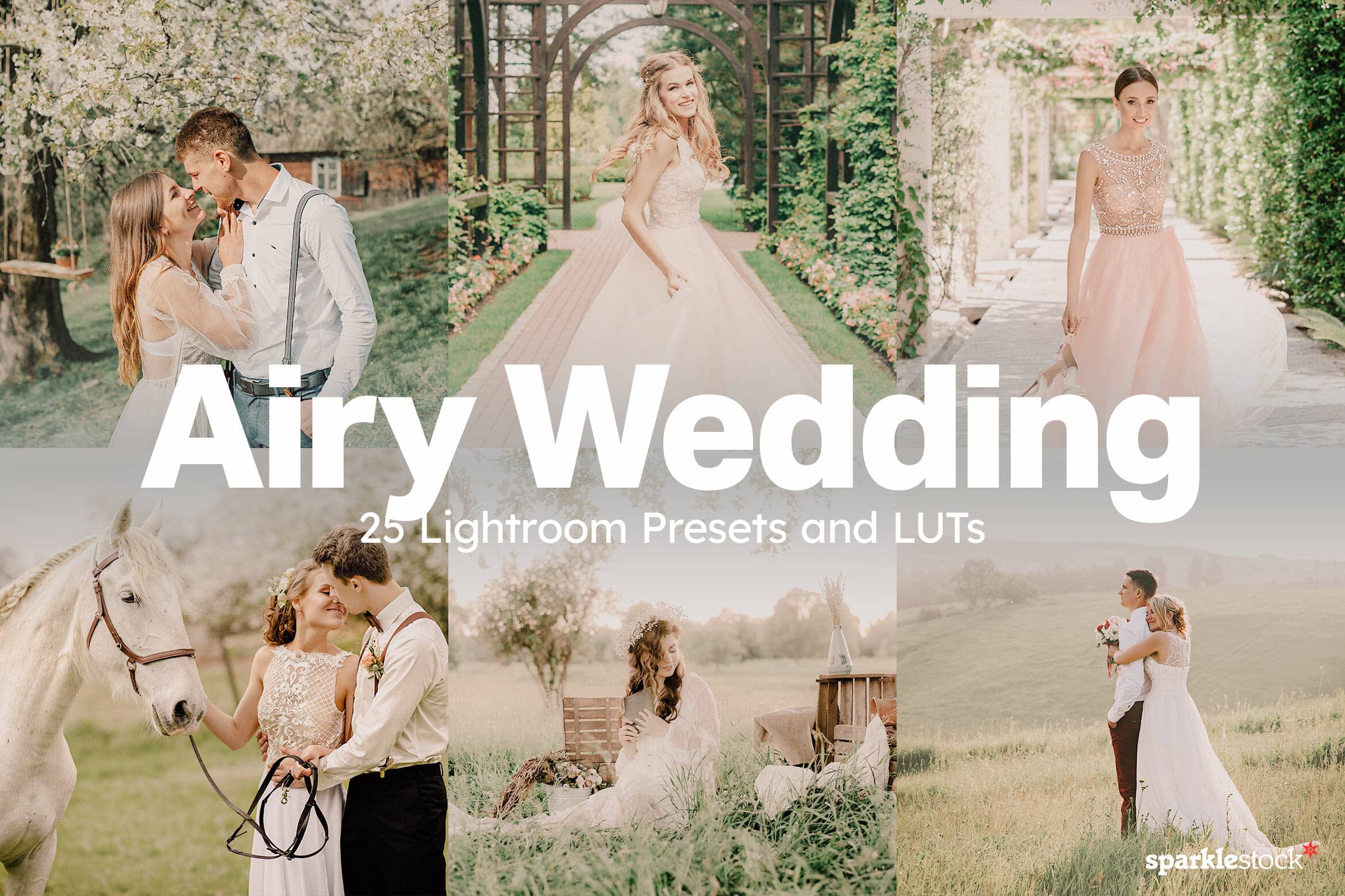 25 Airy Wedding Lightroom Presets and LUTs