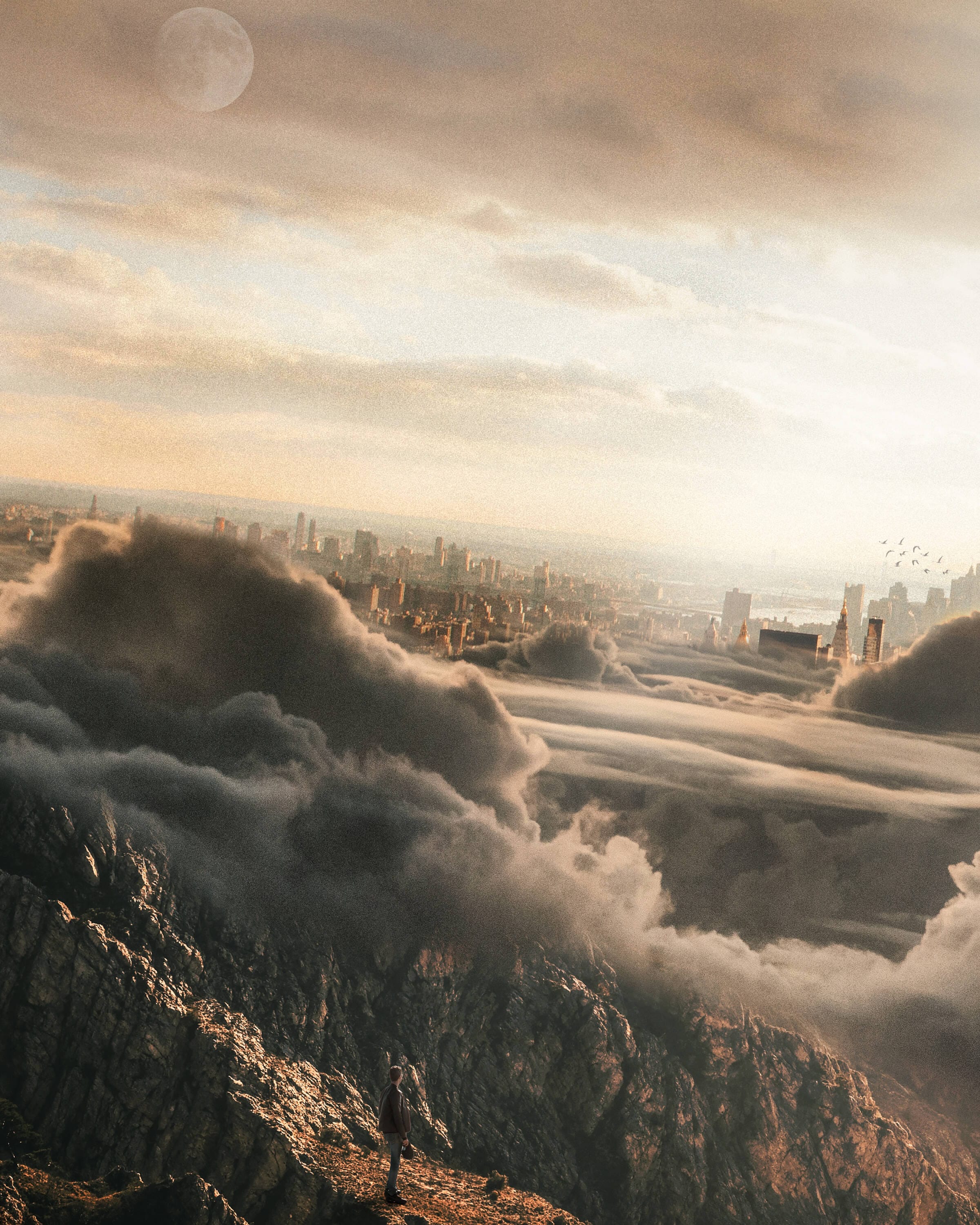 City in the Clouds Photoshop Tutorial