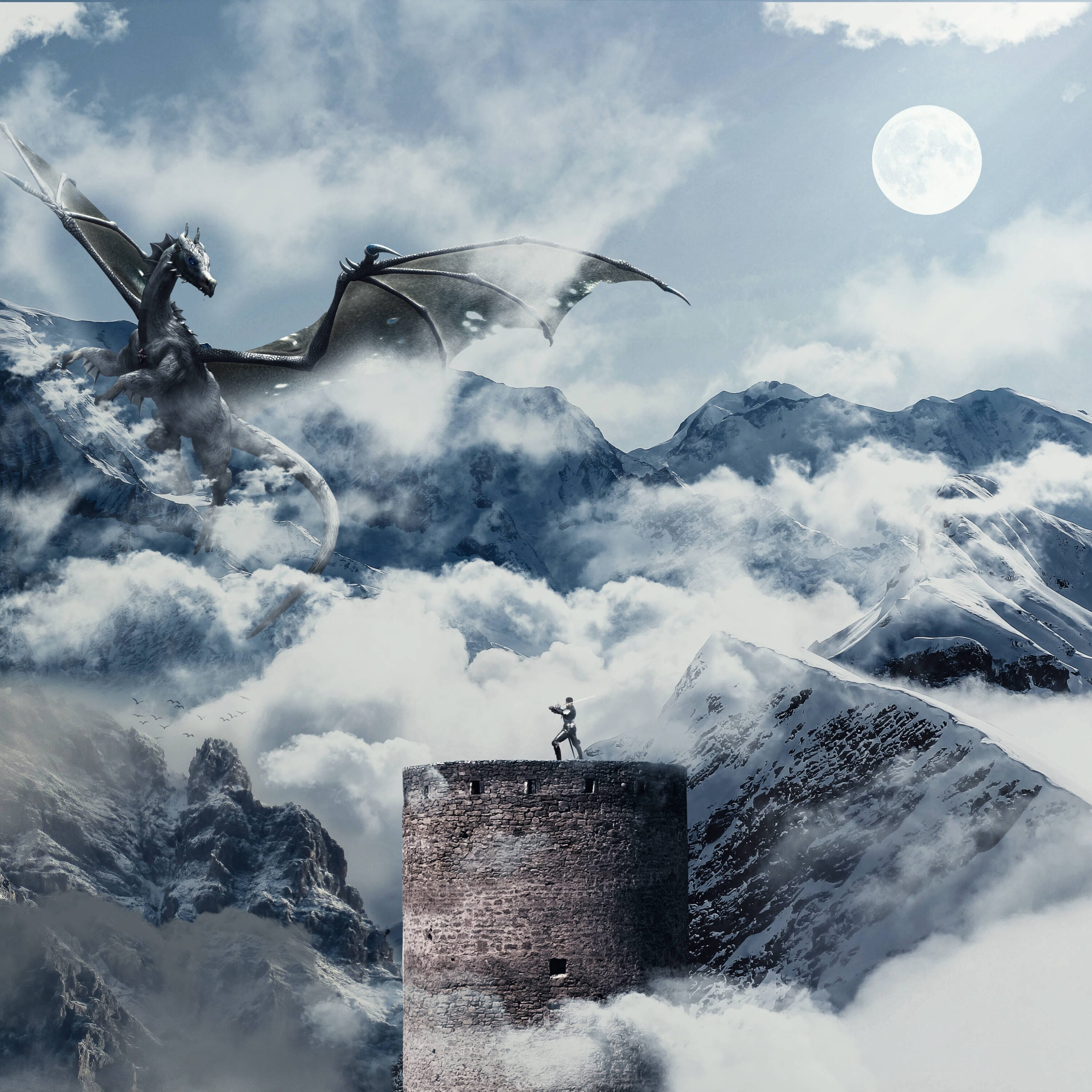 Fortress in the Mountain Photoshop Manipulation
