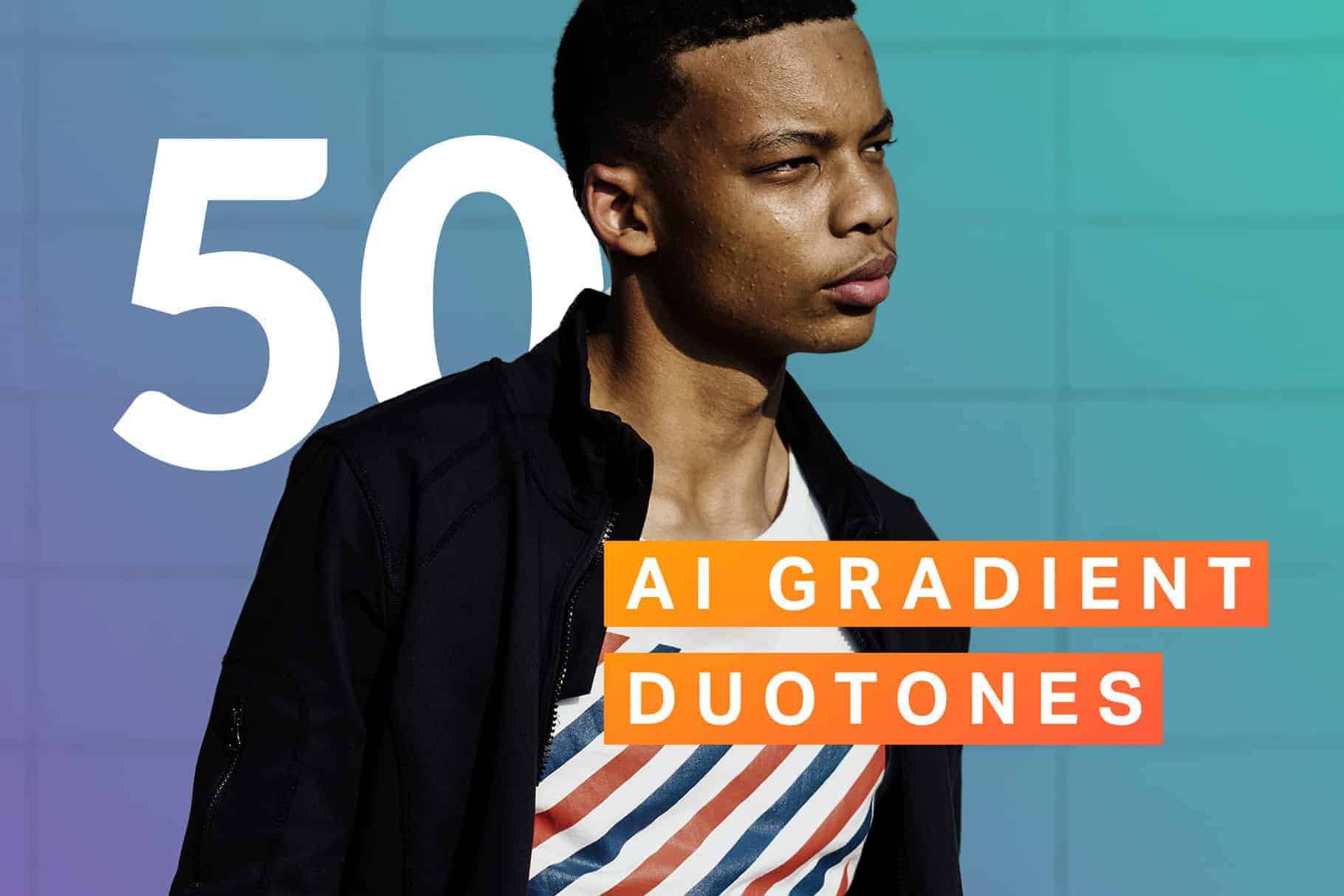 8 Free Gradient Duotone Photoshop Actions