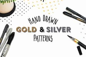 Free Hand Drawn Gold and Silver Patterns