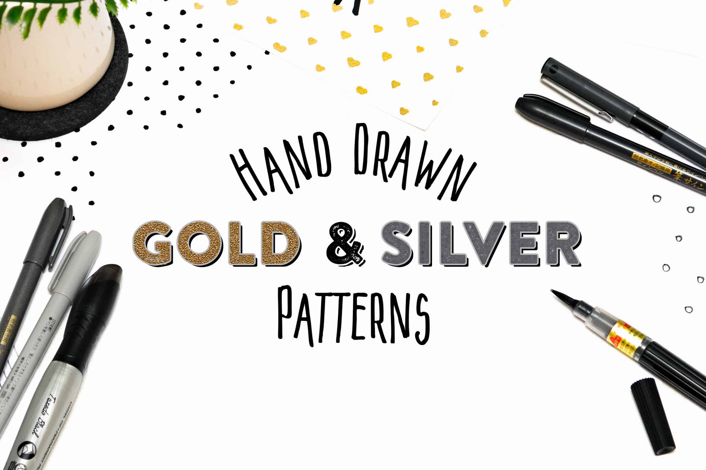 Free Hand Drawn Gold and Silver Patterns - Photoshop Tutorials