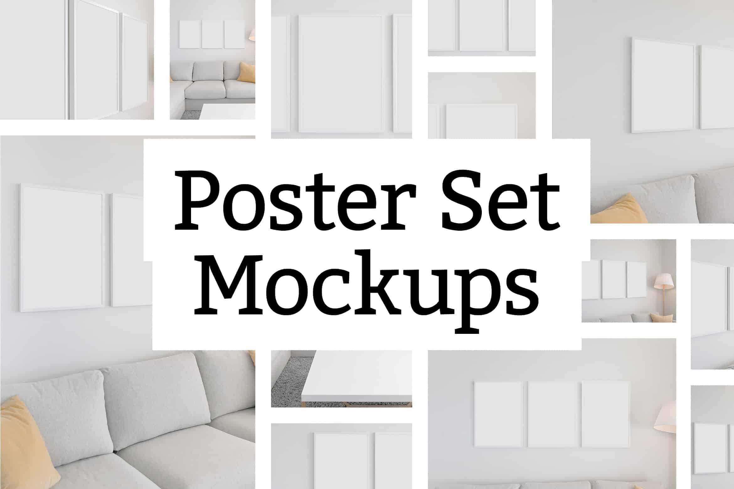 3 Real Photo Poster Set Mockups